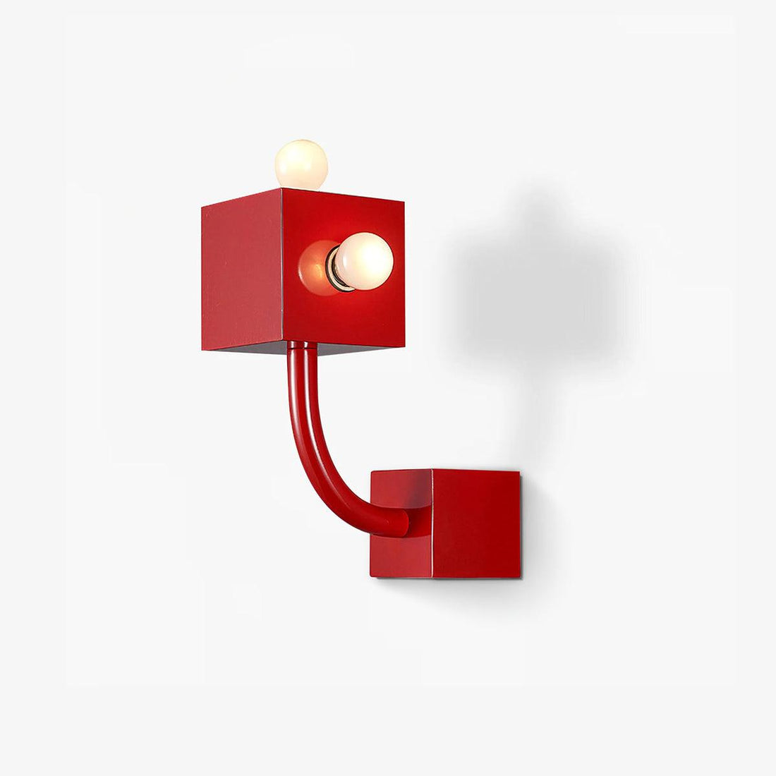 Modern Red Cube Wall Lamp