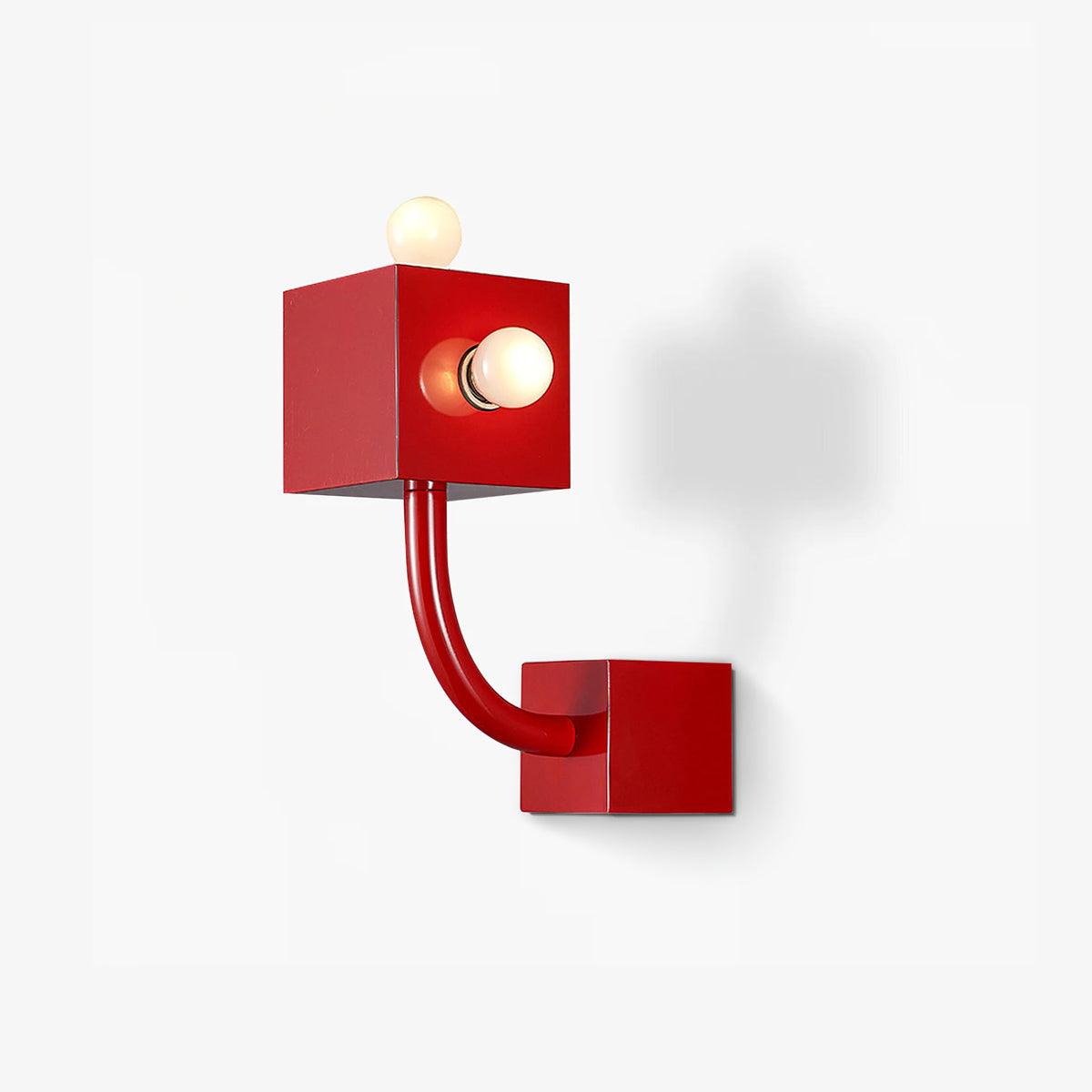 Modern Red Cube Wall Lamp