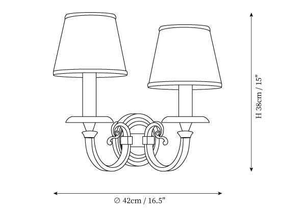 La elegante lampada da parete Alessio