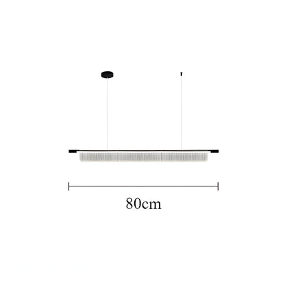 Nordic Acrylic Linear Iron Strip Pendant Light