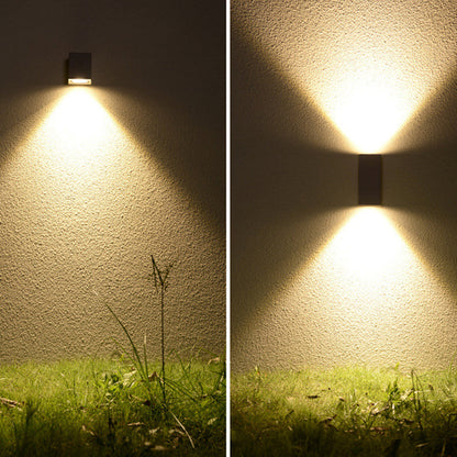 Lampe murale extérieure carrée en métal minimaliste IP65 étanche