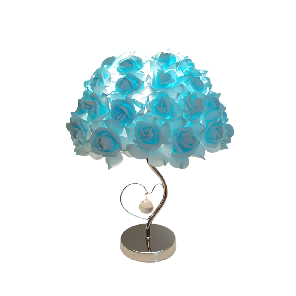 Creative Flower Iron Fabric Table Lamp