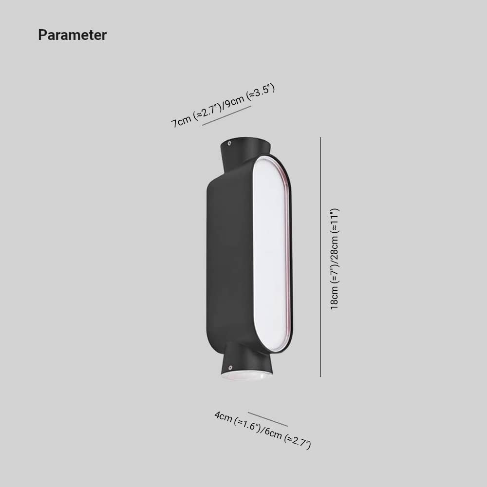 Lámpara de pared exterior acrílica IP65 a prueba de agua Minimalista Up Down