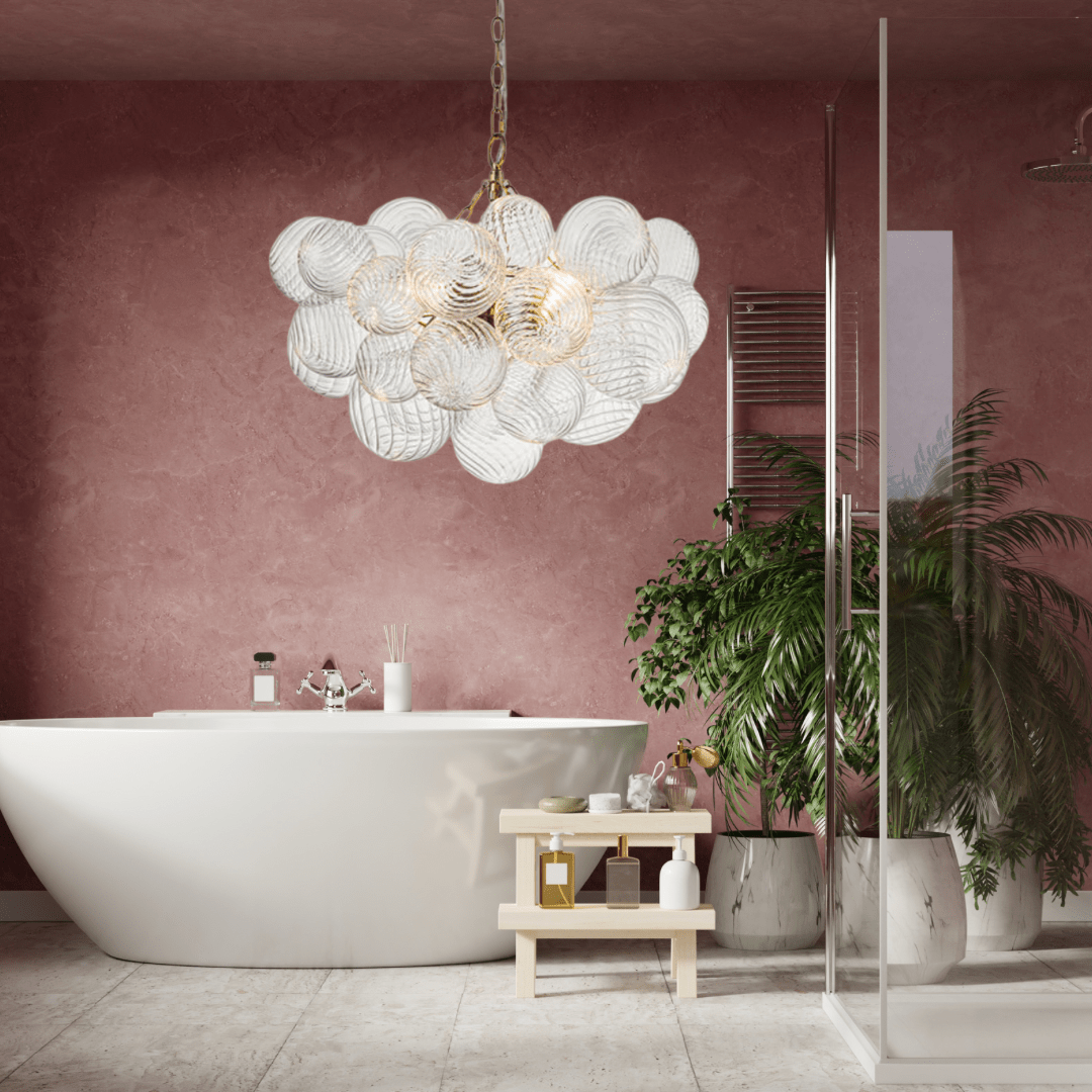 Cluster Ribbed Bubble Chandelier