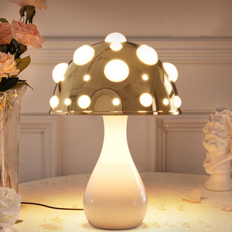 Lampe de table LED champignon créatif contemporain