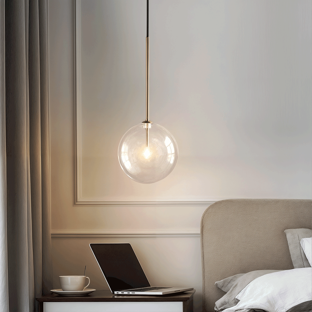 Scandinavian Glass Ball Pendant Lamp