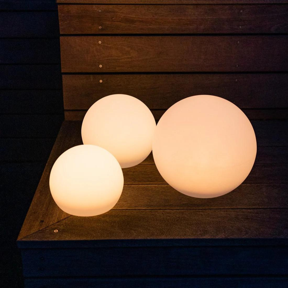 Alabaster Sphere Garden Lights