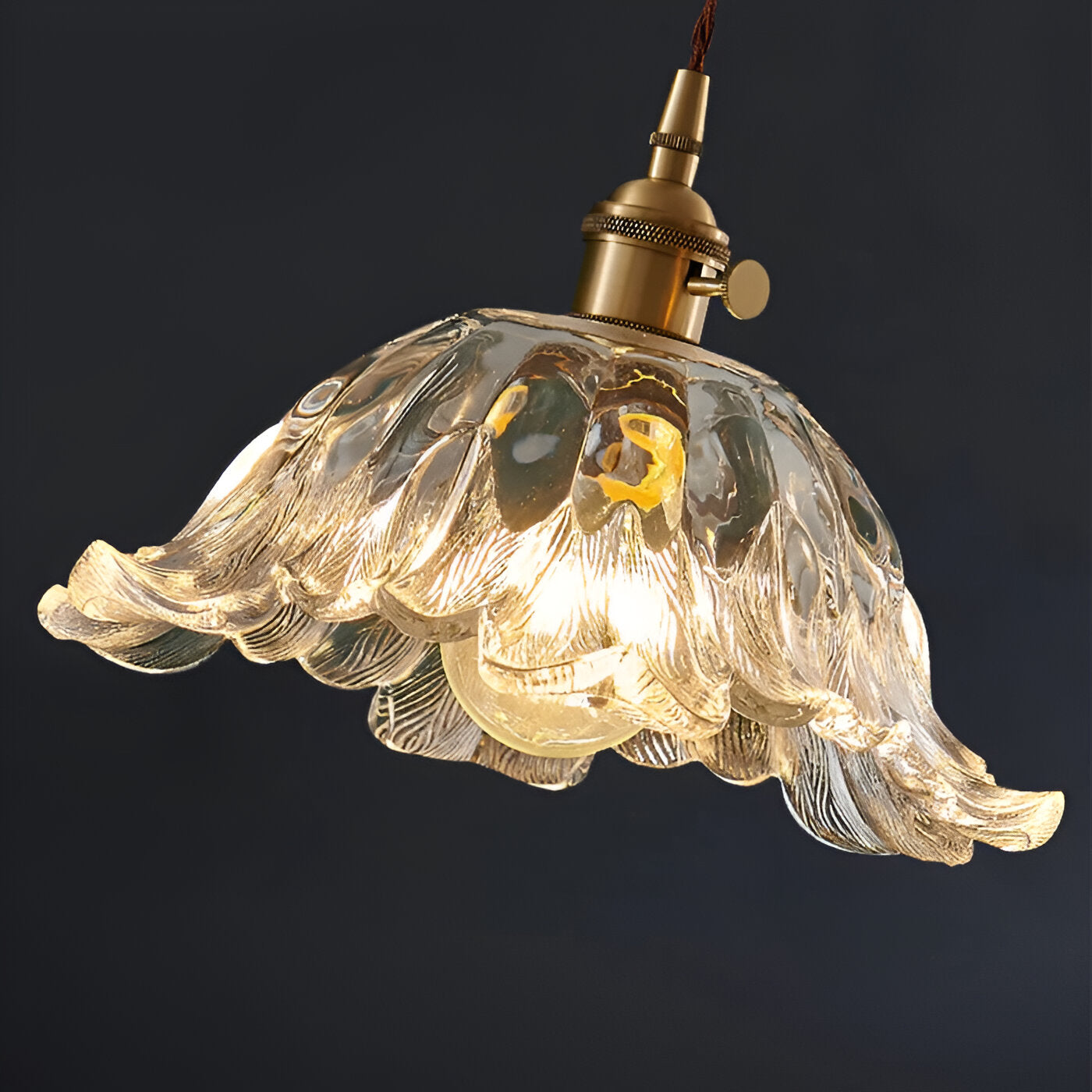 Retro French Flower Glass Chandelier