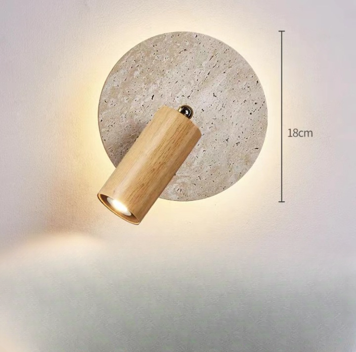 Travertine Rotatable Wandlamp