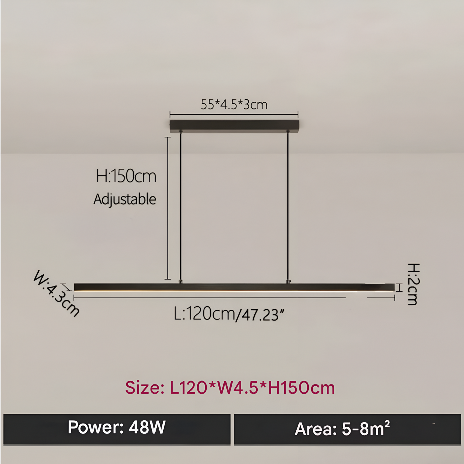 Luxury Nordic Acrylic Rowan LED Pendant Light