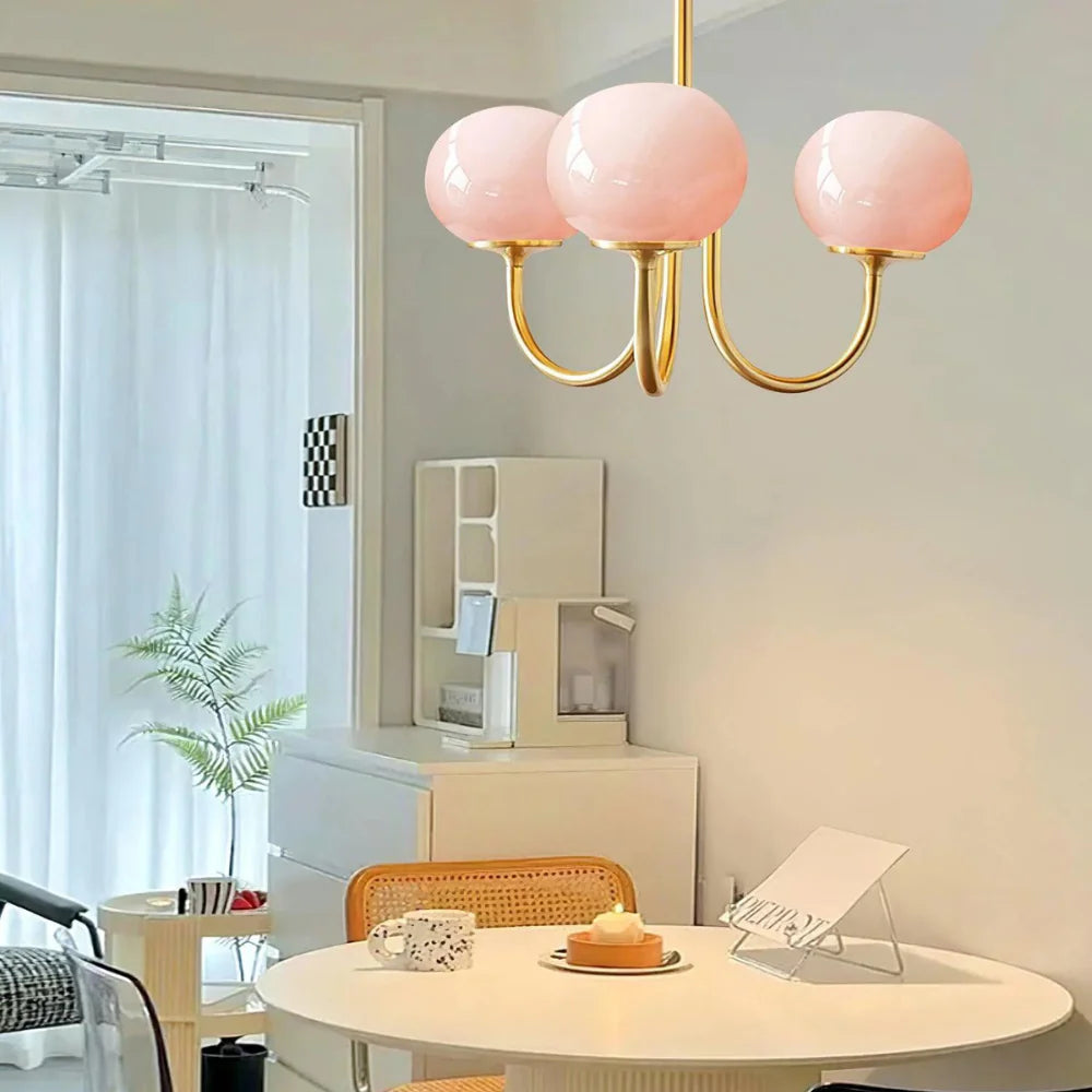 Lampe de plafond en lustre en guimauve