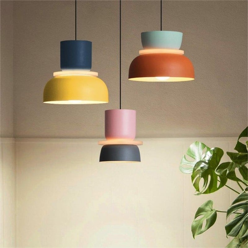 Colorful Bowl Shade Pendant Light