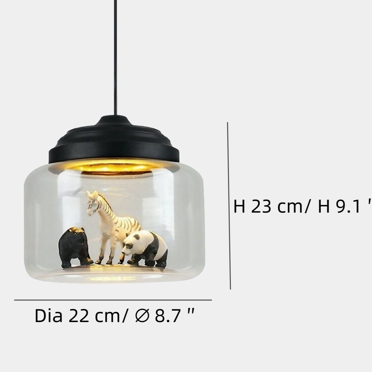 Suspension en verre Shade Little Zoo