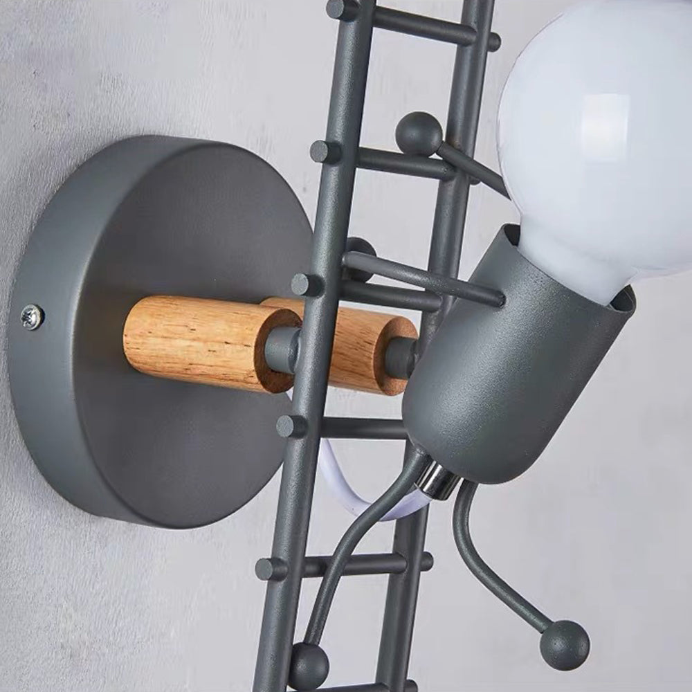 Retro Eisen Kunst Bösewicht Treppenwandlampe