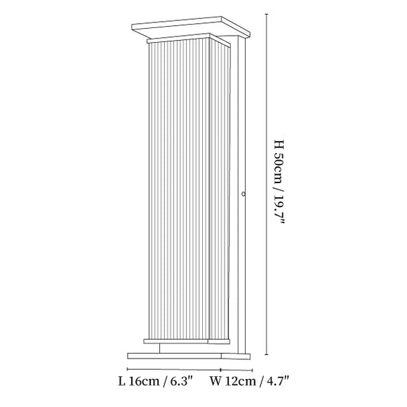 Rechteckige Box Außenwandlampe