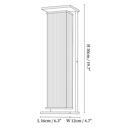 Rechteckige Box Außenwandlampe