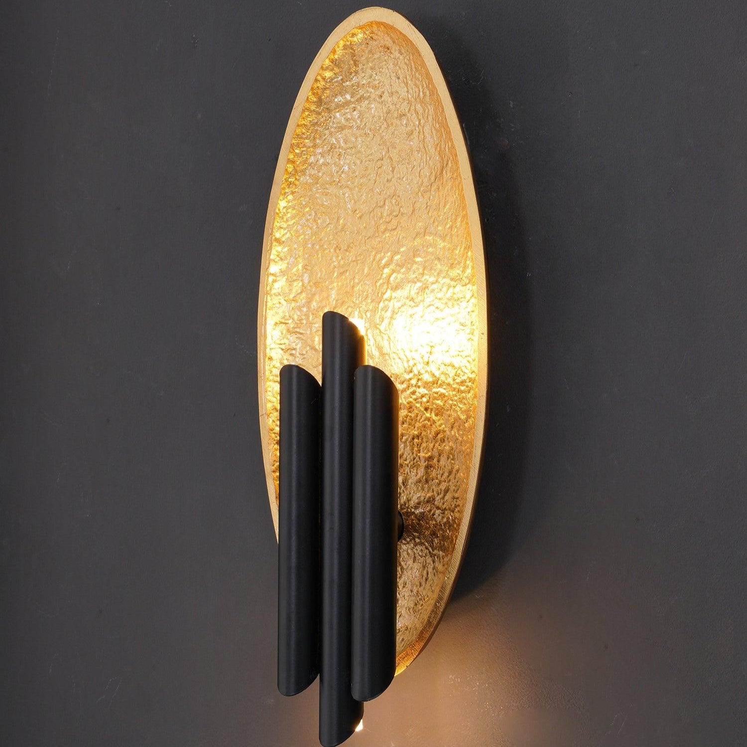 Oval Gold Foil Wall Lamp