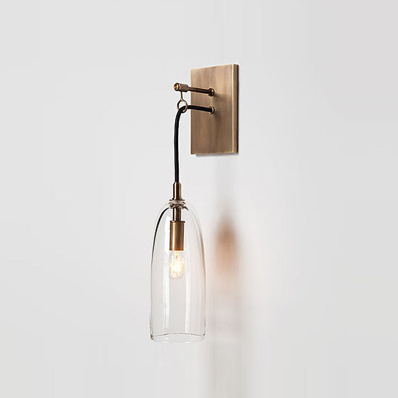 Designer Copper Transparent Glass Wall Lamp