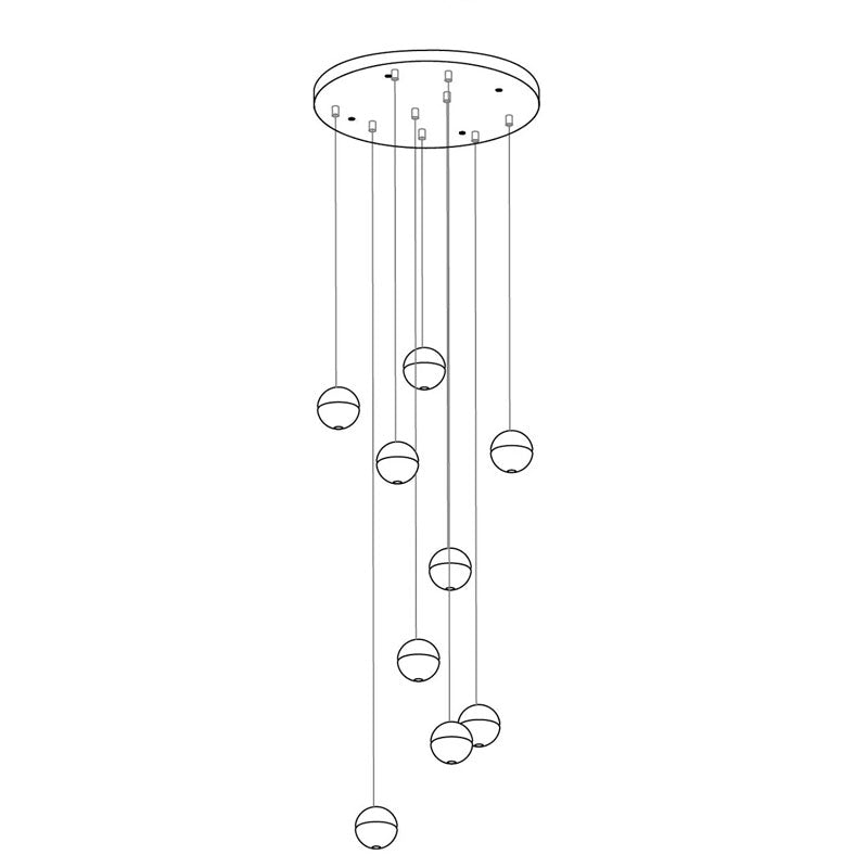 Lámpara de Colgante de Cristal Nórdico