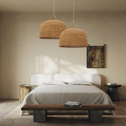 Natural Shadow Rattan Japandi Pendant Light