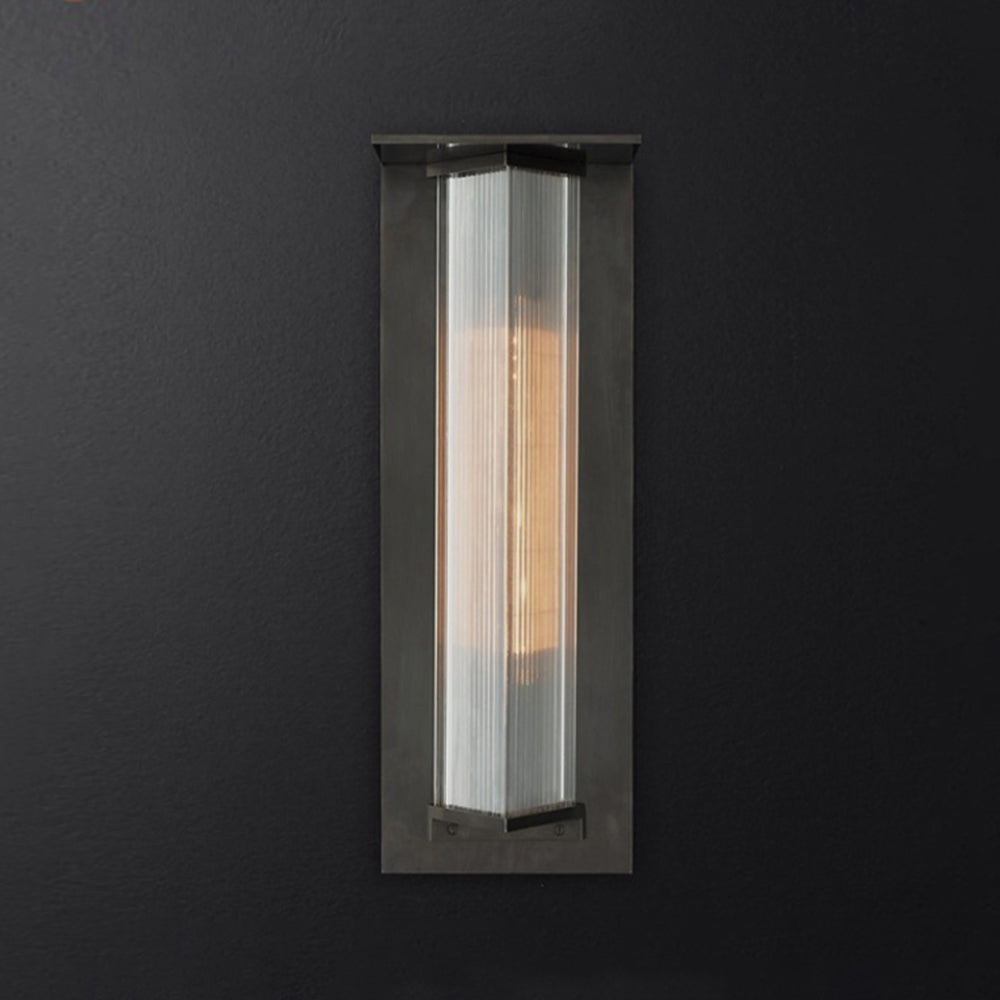 Transparent Rectangular Acrylic Outdoor Wall Lamp