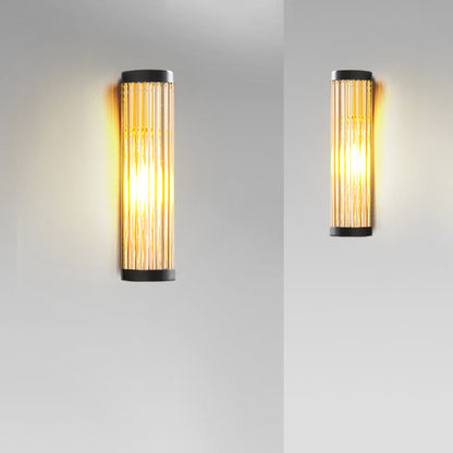 Orr Modern Semi-Cylindrical Metal Glass Outdoor Wall Lamp