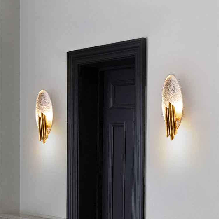 Oval Gold Foil Wall Lamp