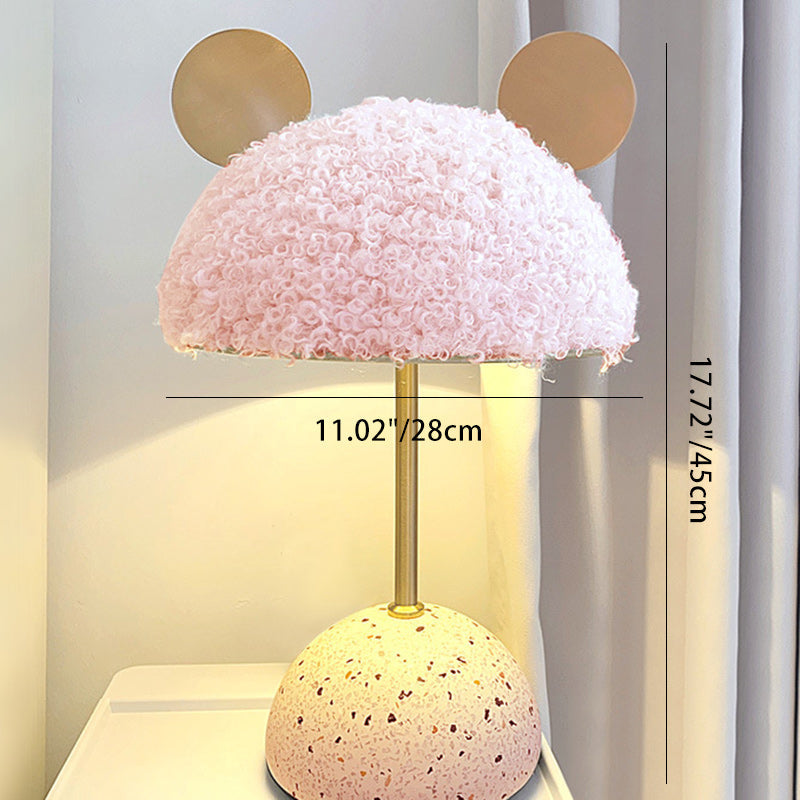 Creative Dome Iron Fabric Stone Table Lamp