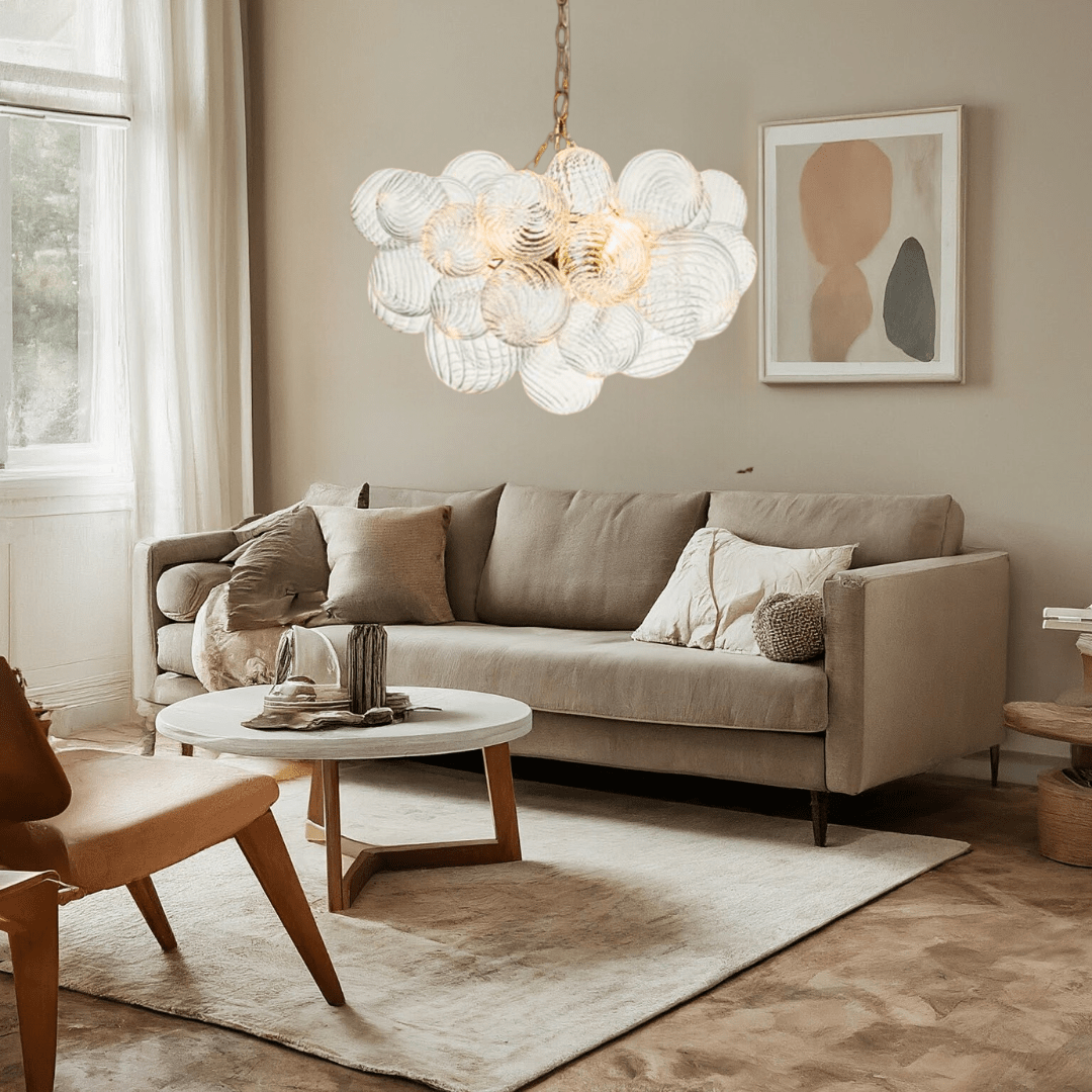 Cluster Ribbed Bubble Chandelier