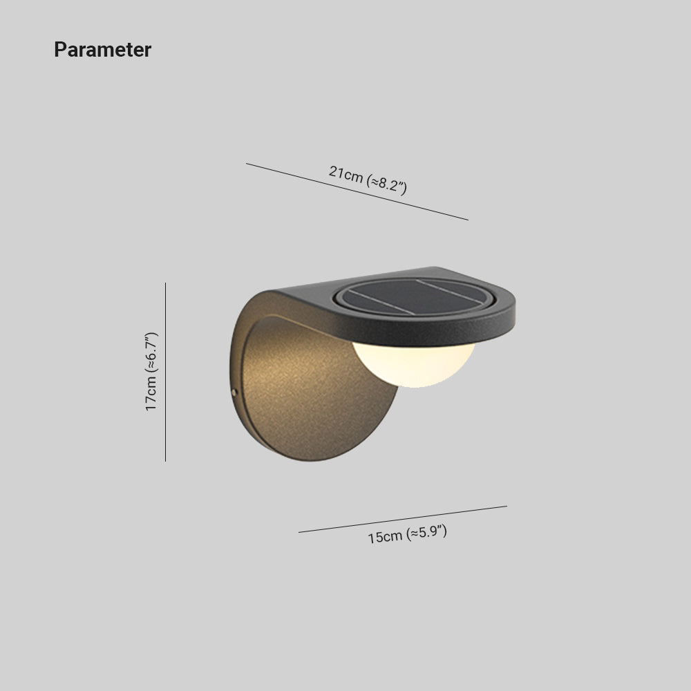 Lámpara exterior moderna a energía solar, ajustable, impermeable IP65