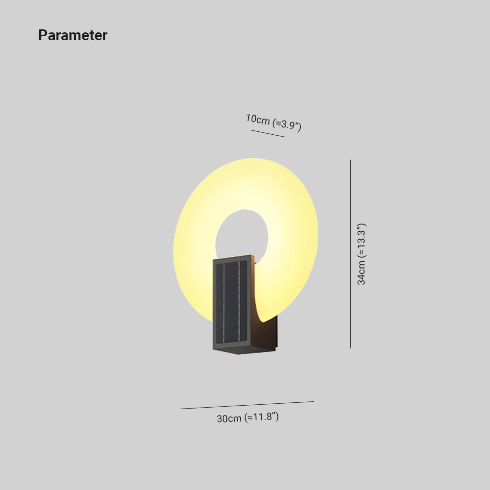 Isaac Modern Waterproof Acrylic Solar Outdoor Lamp