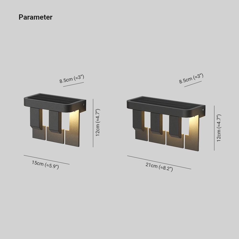 Lampe murale extérieure de jardin solaire IP65 étanche