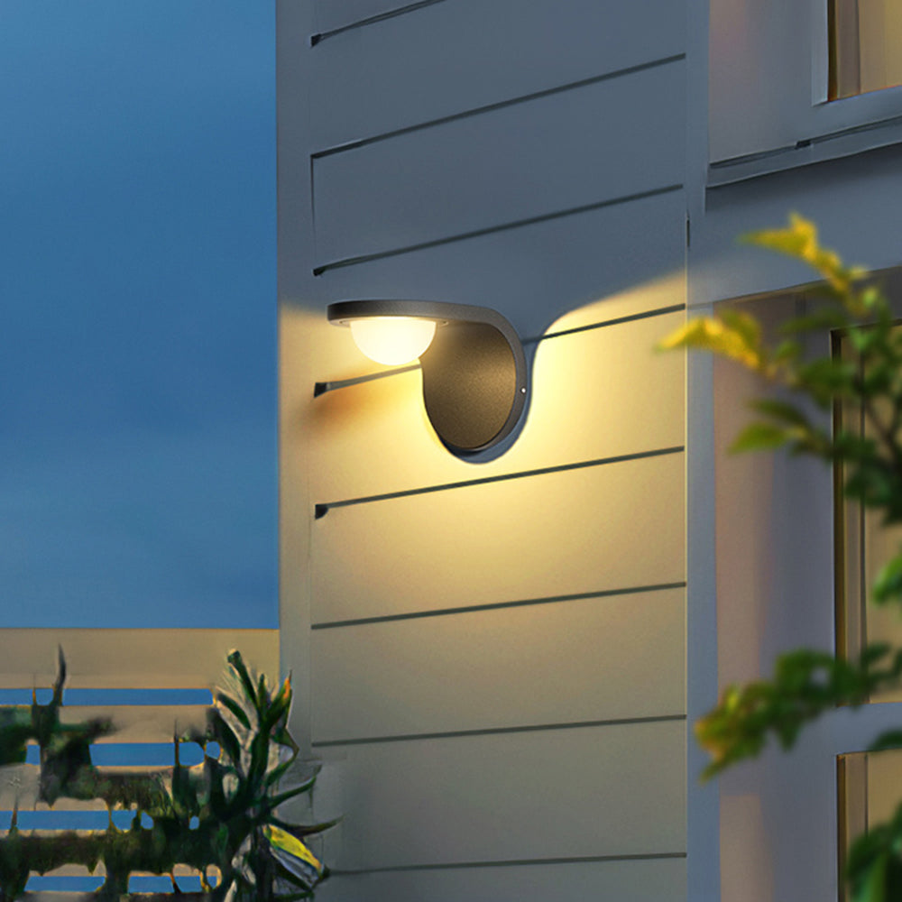 Modern Arc Solar-Powered Waterproof Adjustable Outdoor Lamp