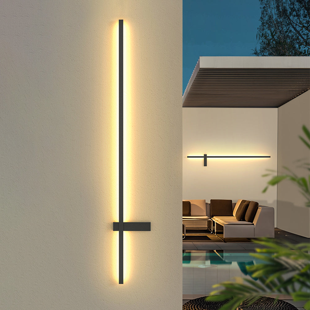 Edge Minimalist Duo-Linear Outdoor Wall Lamp