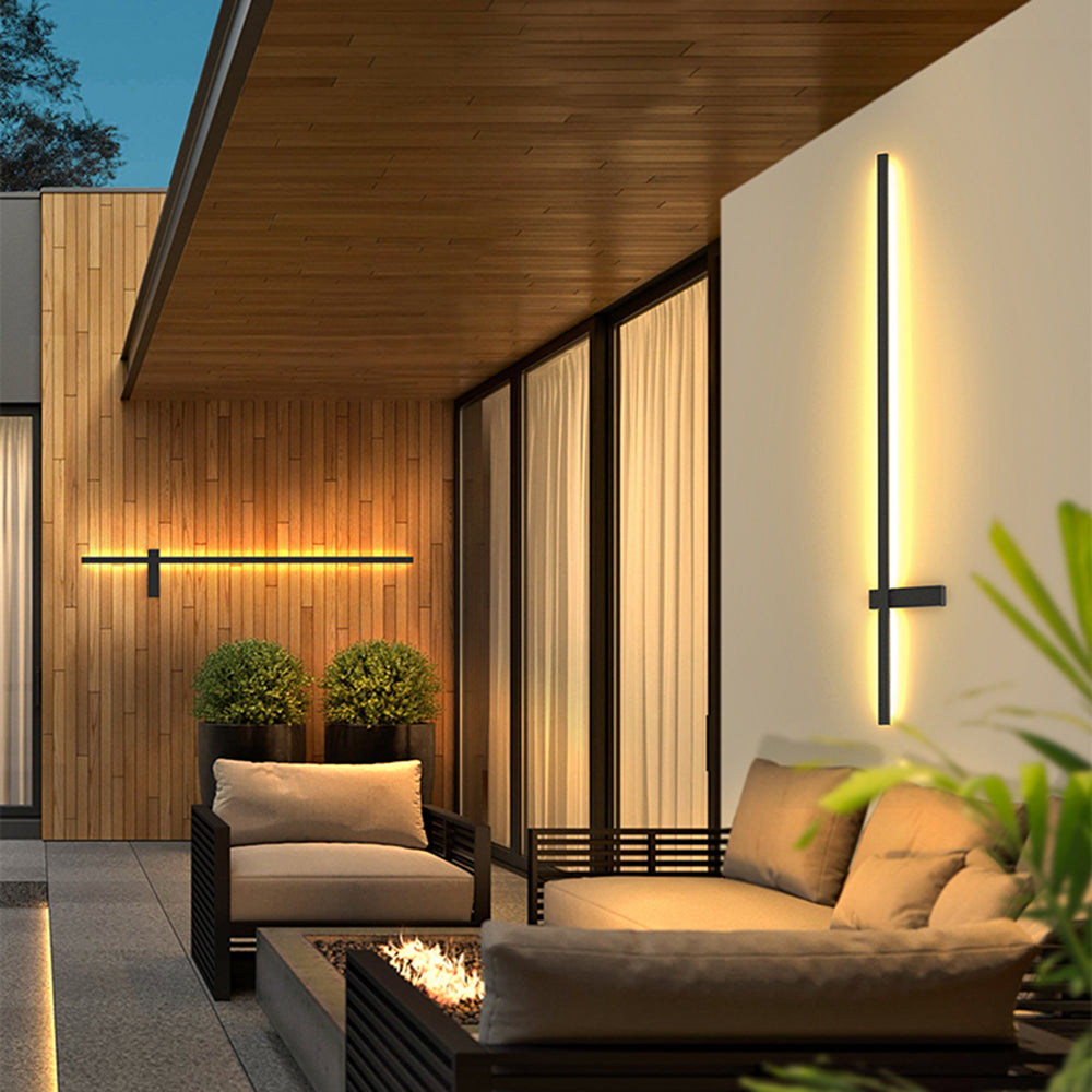 Edge Minimalist Duo-Linear Outdoor Wall Lamp