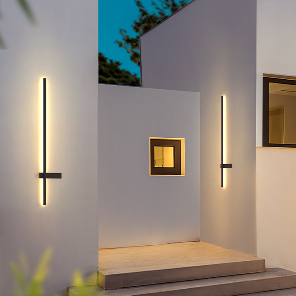 Edge Minimalist Duo-Linear Outdoor Wall Lamp