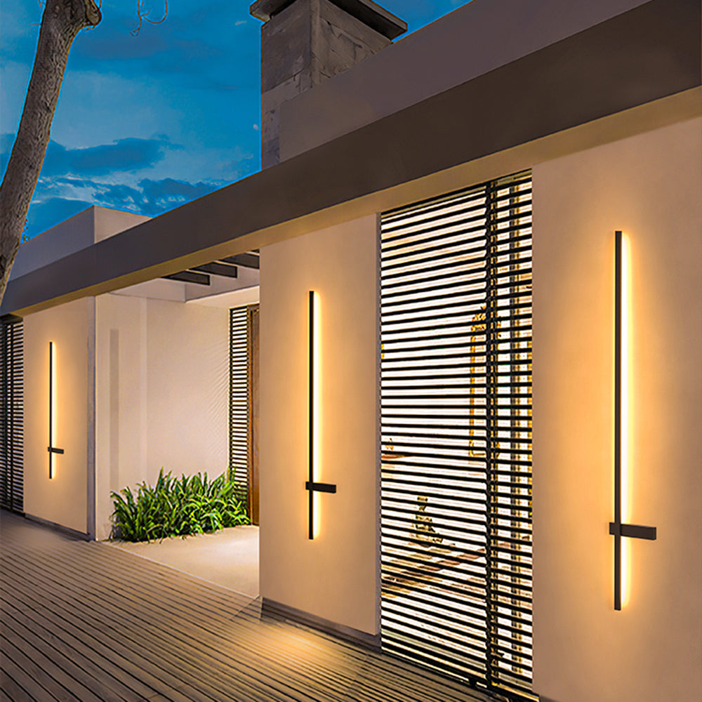 Edge Minimalist Duo-Linear Outdoor Wall Lamp