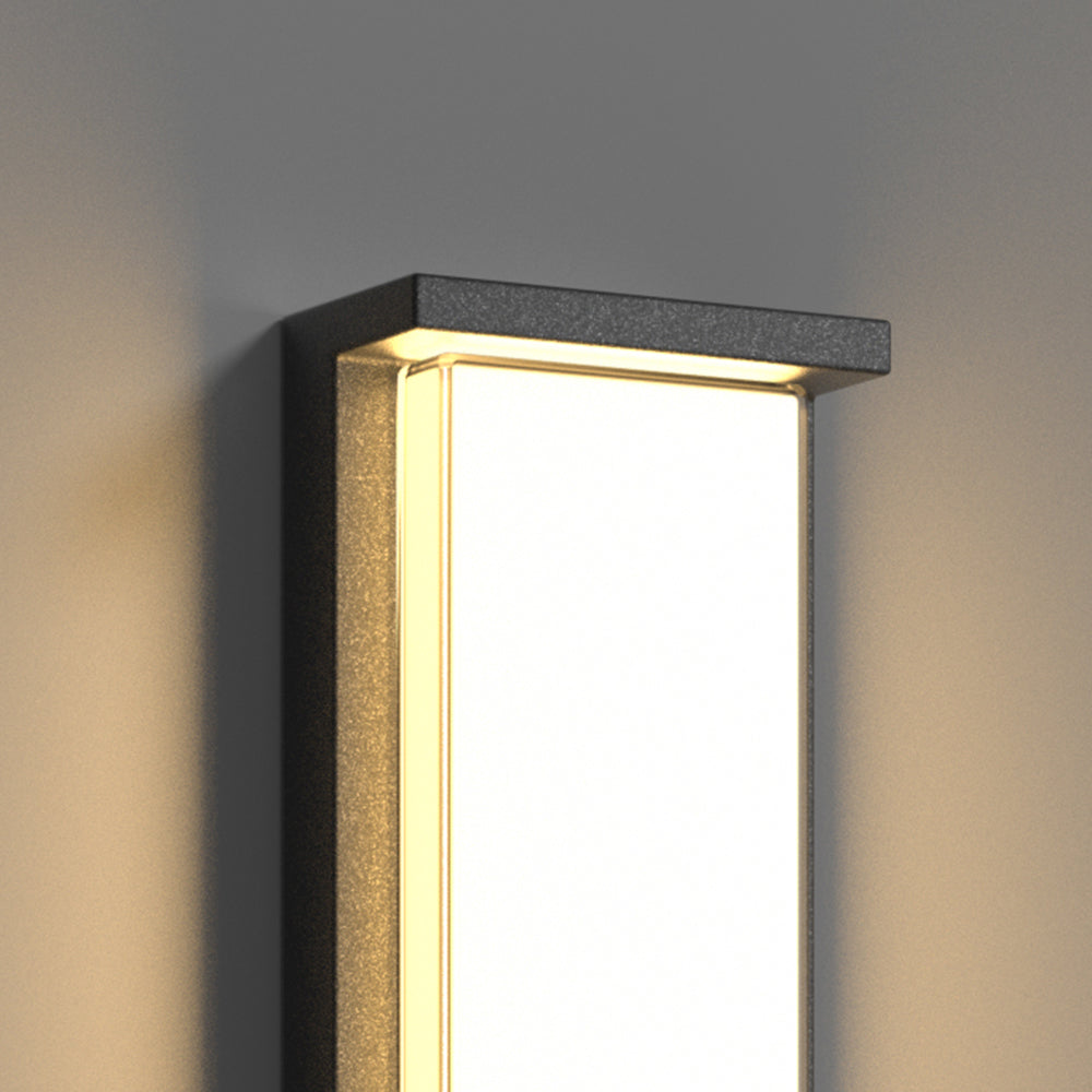 Waterproof Rectangular Metal Outdoor Wall Lamp