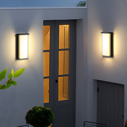 Waterproof Rectangular Metal Outdoor Wall Lamp