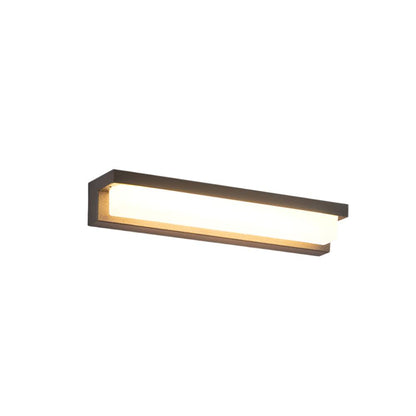 Modern Rectangular Outdoor Solar Wall Lamp