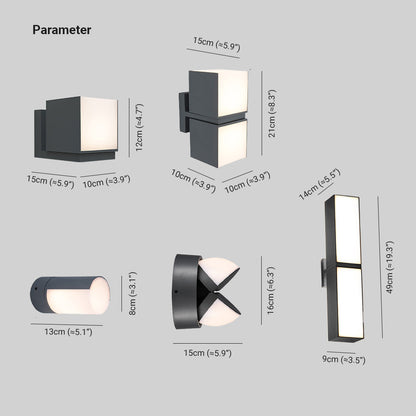 Geometrische drehbare Außenwandlampe IP65 wasserdicht