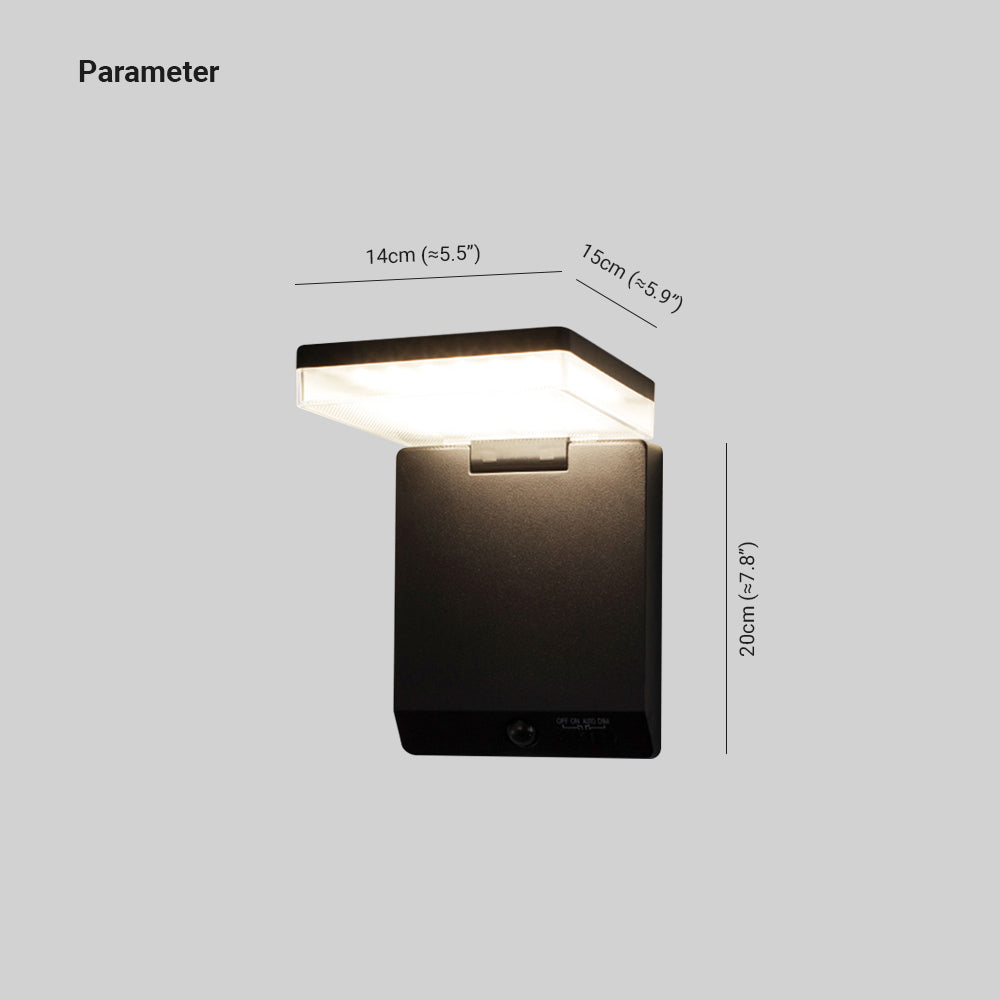 Modern Acrylic Solar Sensor  IP65 Waterproof Outdoor Wall Lamp