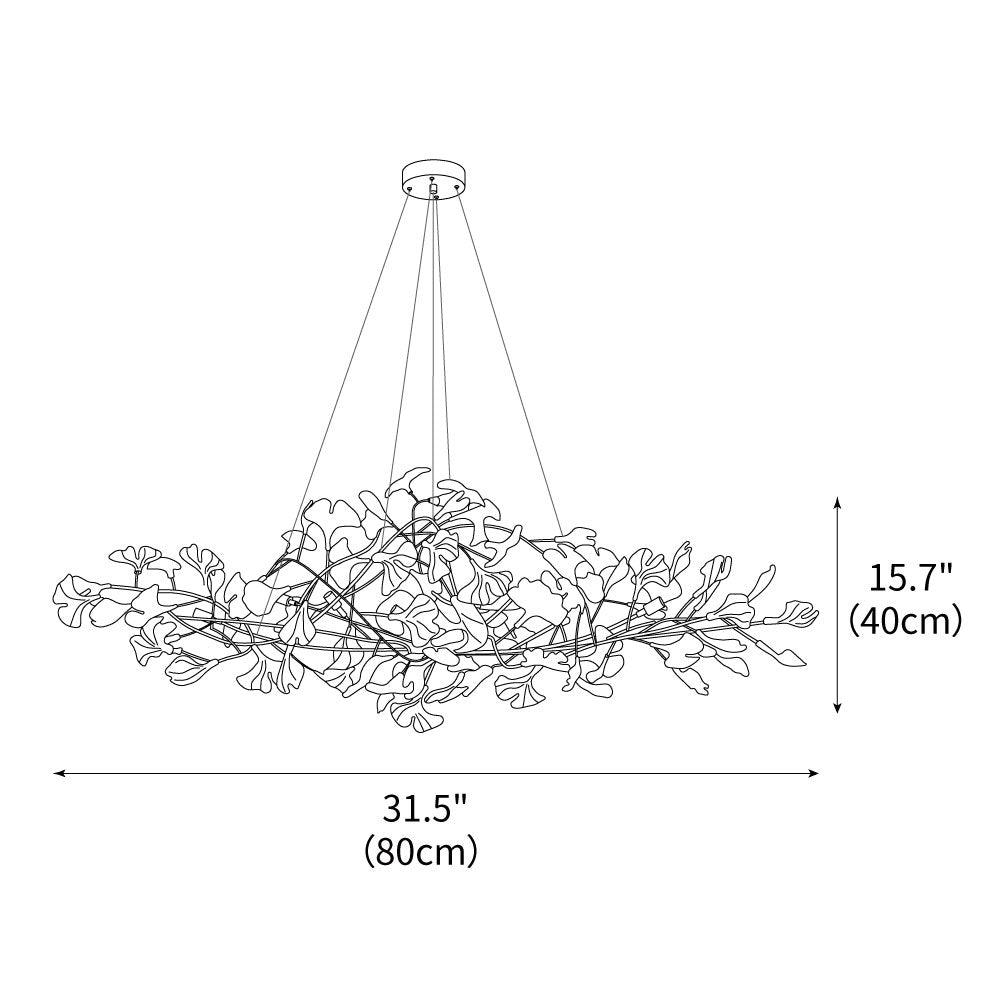 Acrylic Ginkgo Leaf Chandelier