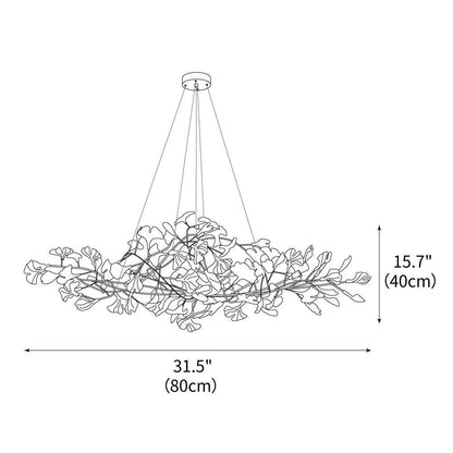 Acrylic Ginkgo Leaf Chandelier