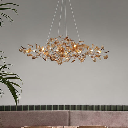 Acrylic Ginkgo Leaf Chandelier