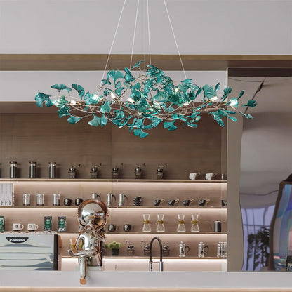 Acrylic Ginkgo Leaf Chandelier