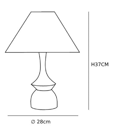 Lampe de table en bois massif Olivia Vintage