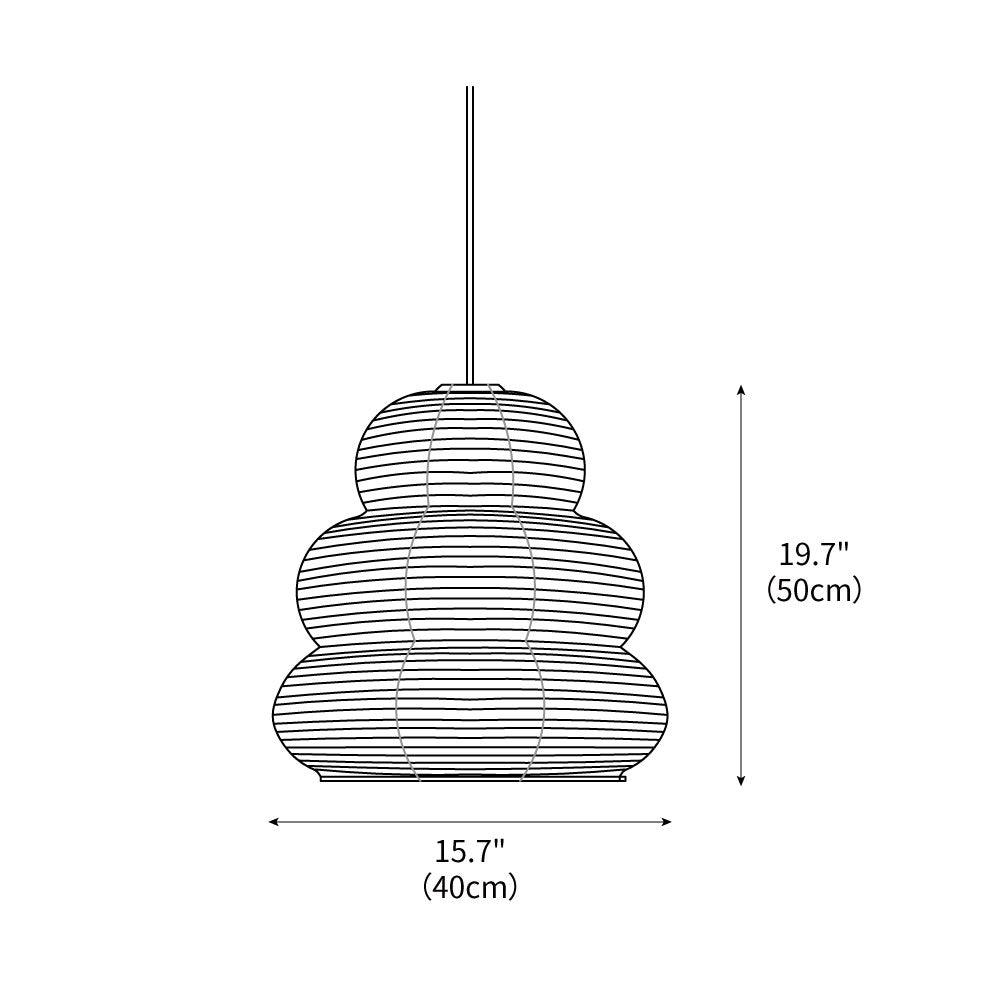 Suspension en forme de gourde Akari