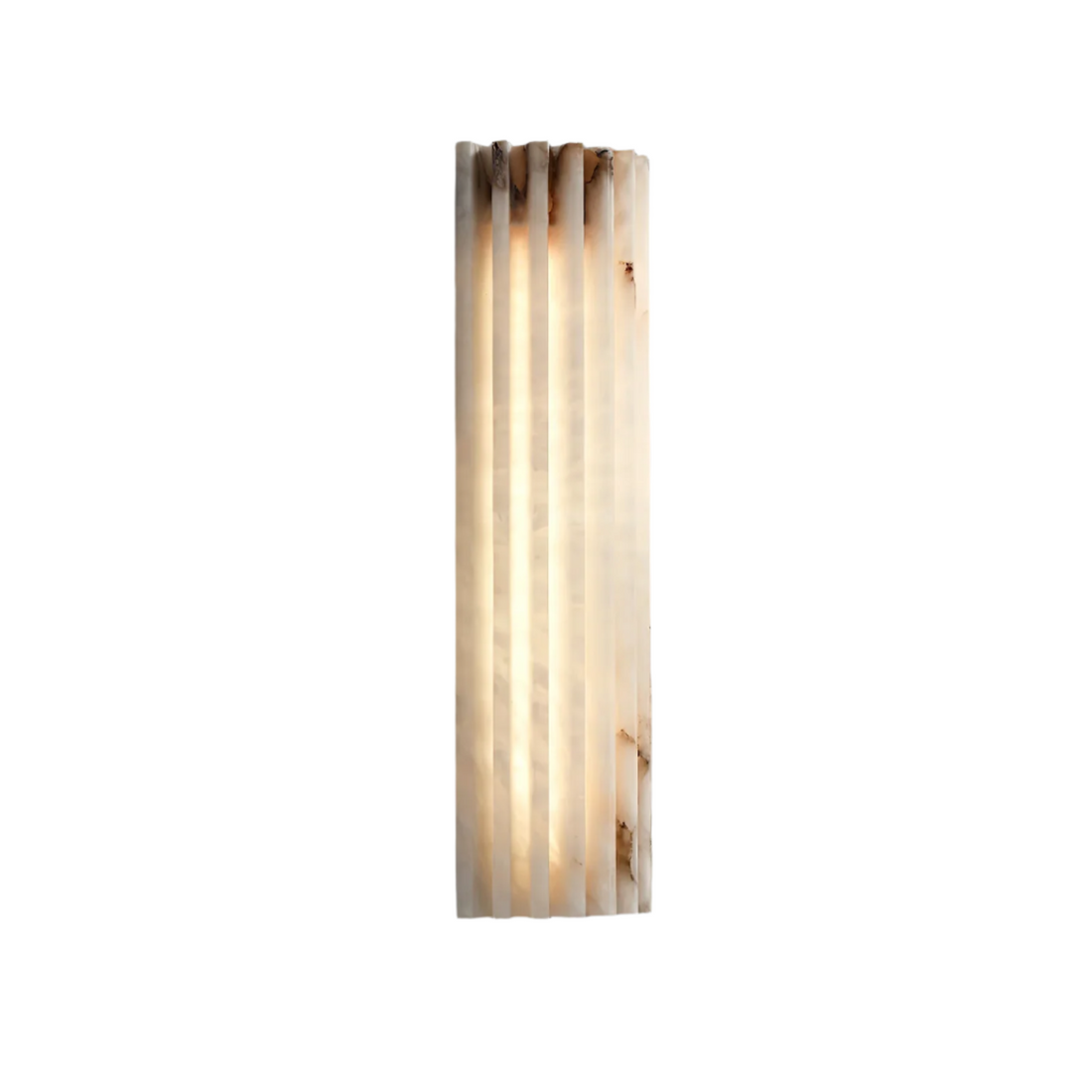 Alvia Ribbed Alabaster Wall Lamp