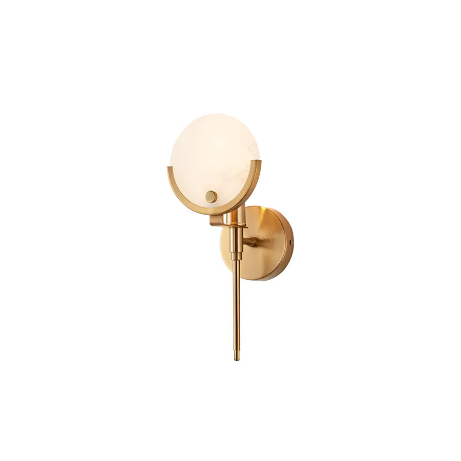 Alabaster Marble Ava Brass Wall Lamp